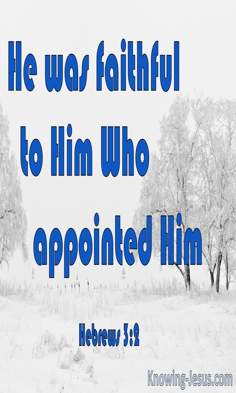 Hebrews 3:2 He Was Faithful Like Moses (white)